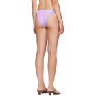 Versace Purple Embroidered-Logo Bikini Bottom