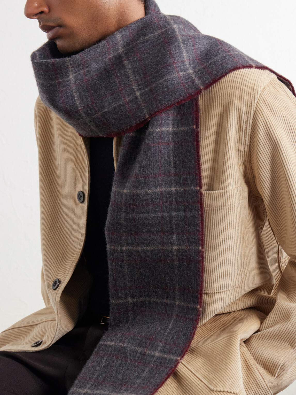 Johnstons of Elgin - Urquhart Checked Cashmere Scarf