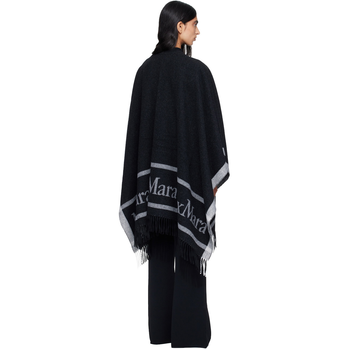 Max Mara Black Hildestole Scarf