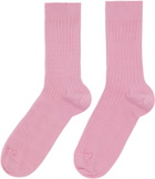 Baserange Three-Pack Multicolor Organic Cotton Rib Overankle Socks