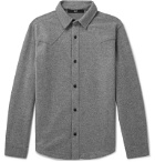 BILLY - Oversized Mélange Wool and Cotton-Blend Overshirt - Gray