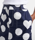 Jacquemus Cabana printed cotton poplin midi skirt