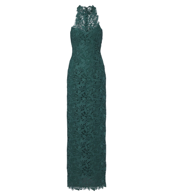 Photo: Monique Lhuillier Halterneck lace gown