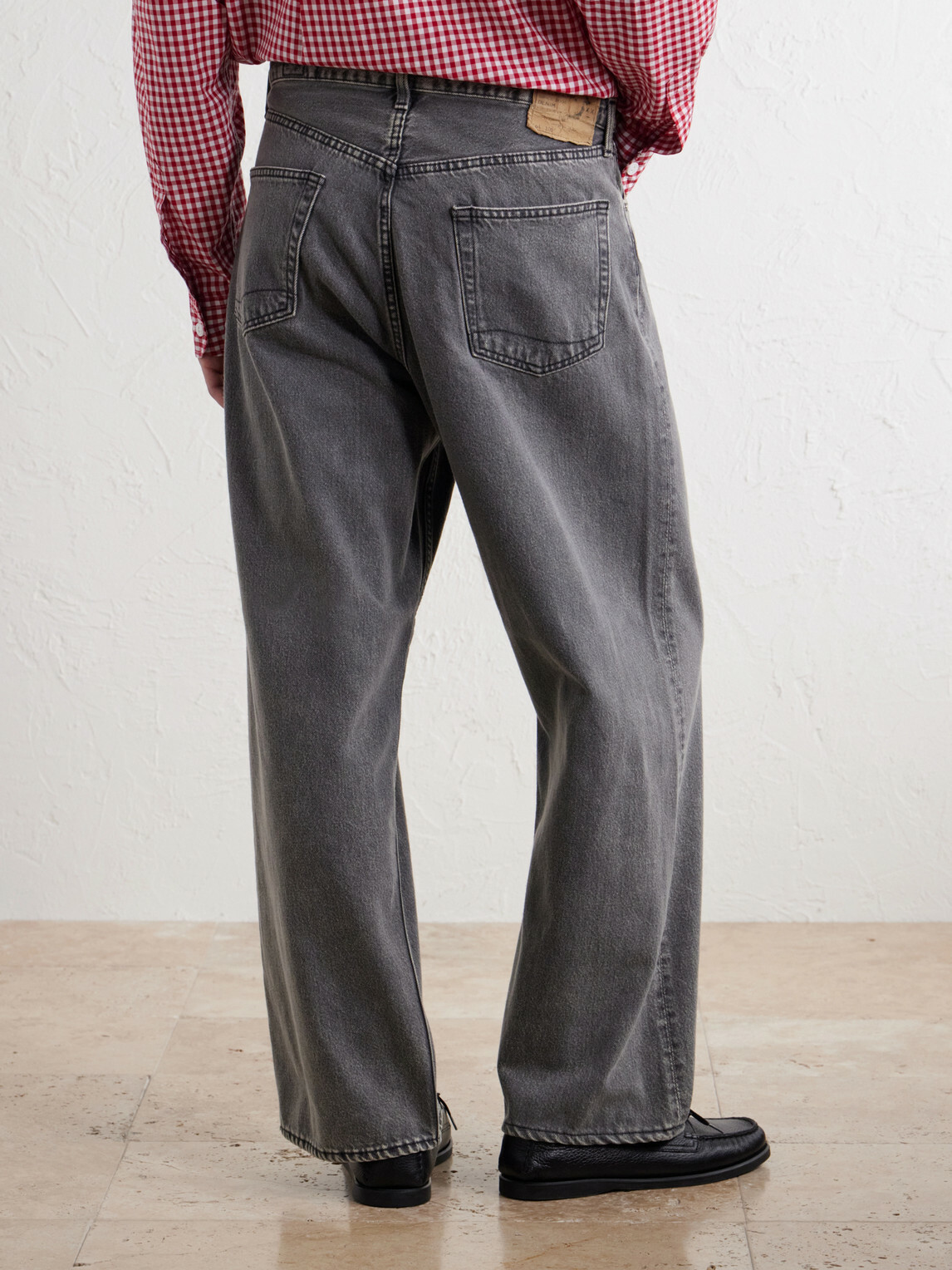 OrSlow - Super Dad's Wide-Leg Jeans - Gray