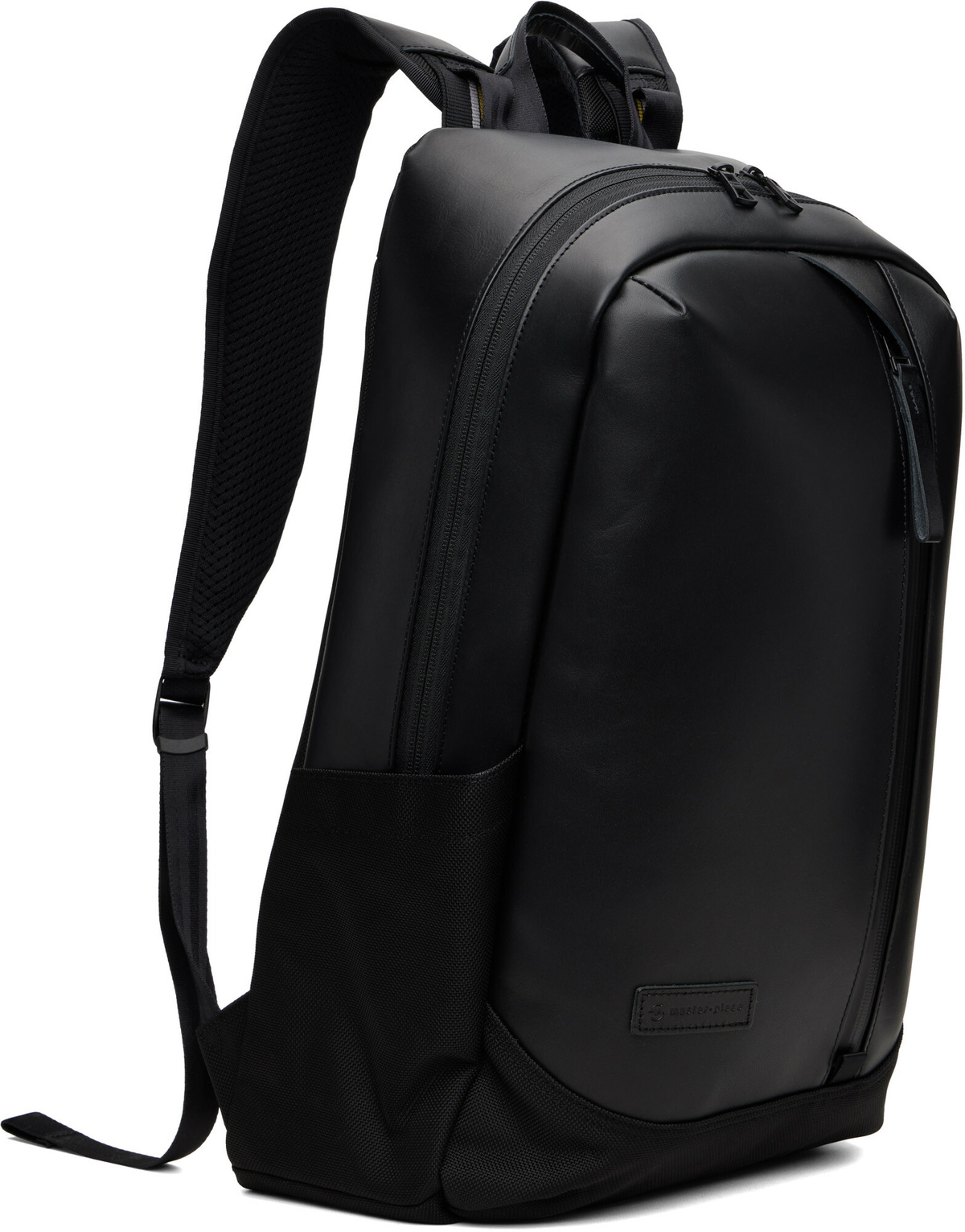 master-piece Black No.02482-l Slick Leather Daypack