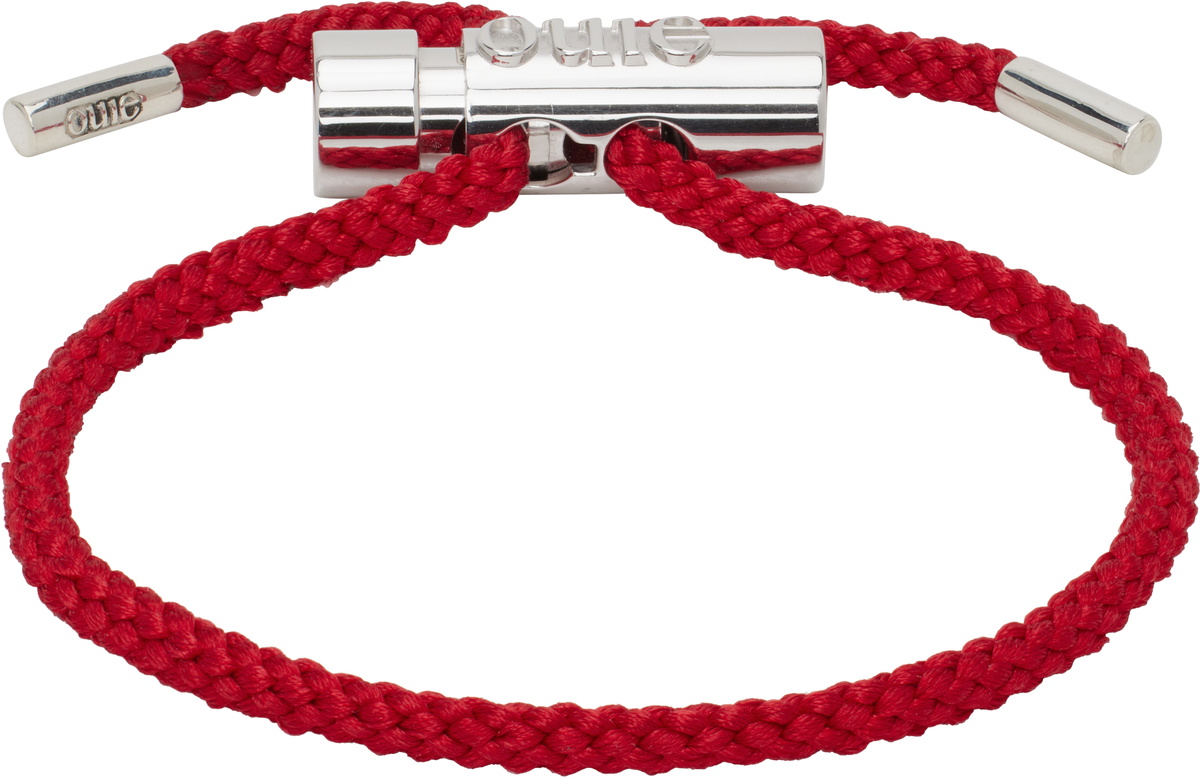 OUIE Red & Silver Toggle Bracelet
