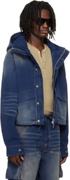 424 Navy Cropped Parka