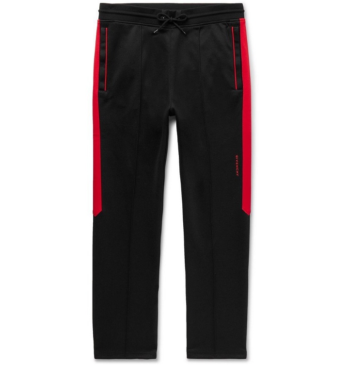 Photo: Givenchy - Logo-Detailed Striped Jersey Sweatpants - Black