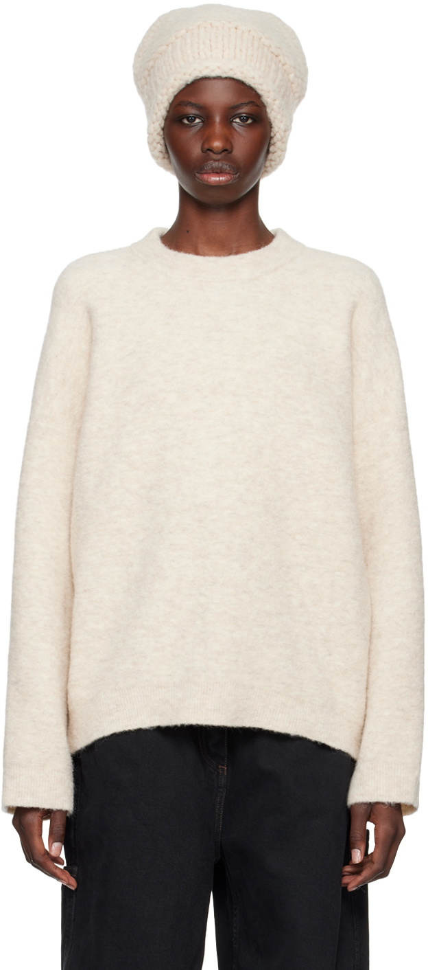Lauren Manoogian Off-White Crewneck Sweater