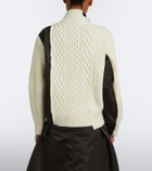 Sacai Paneled wool jacket
