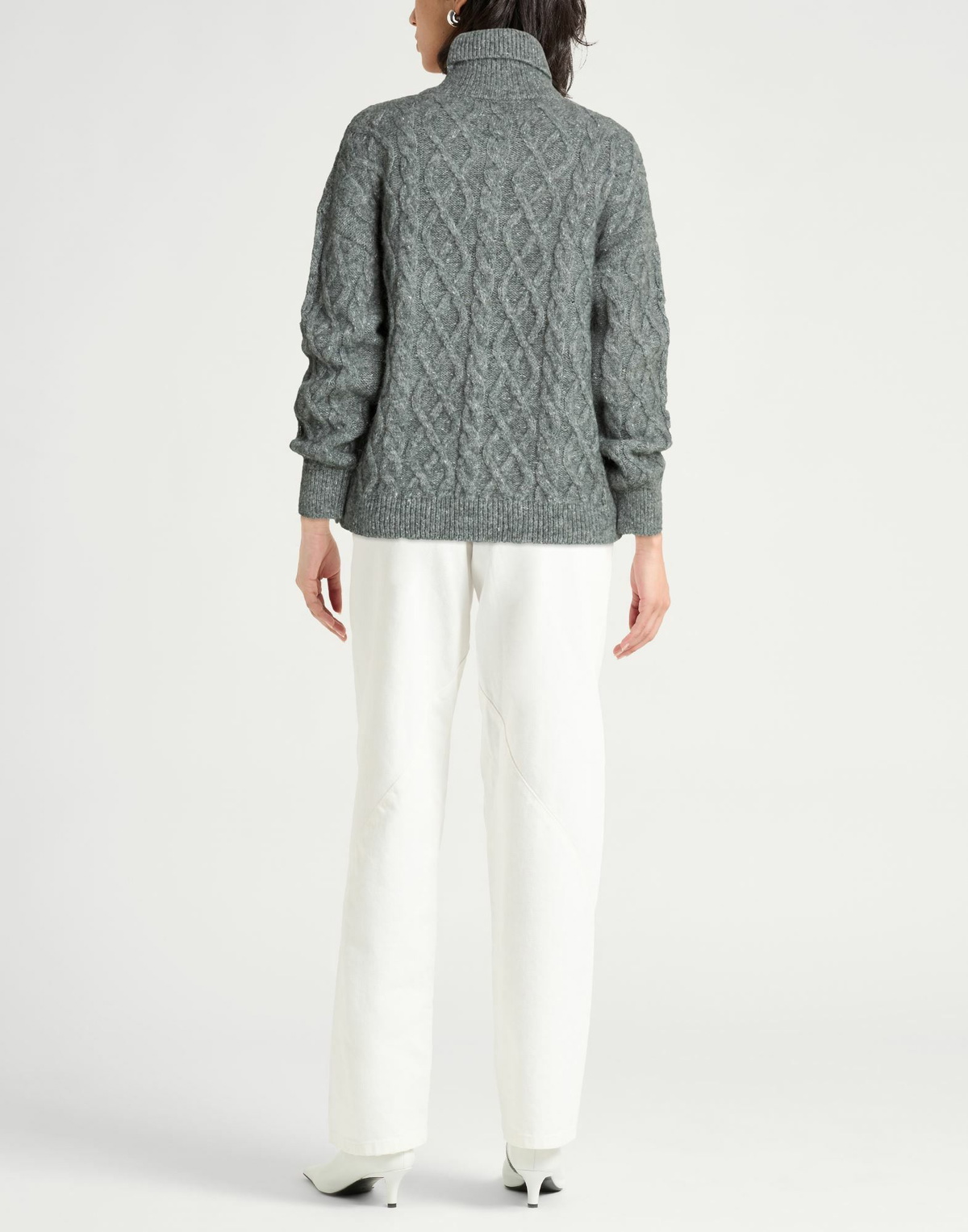 Peserico Womens Turtleneck in Grey