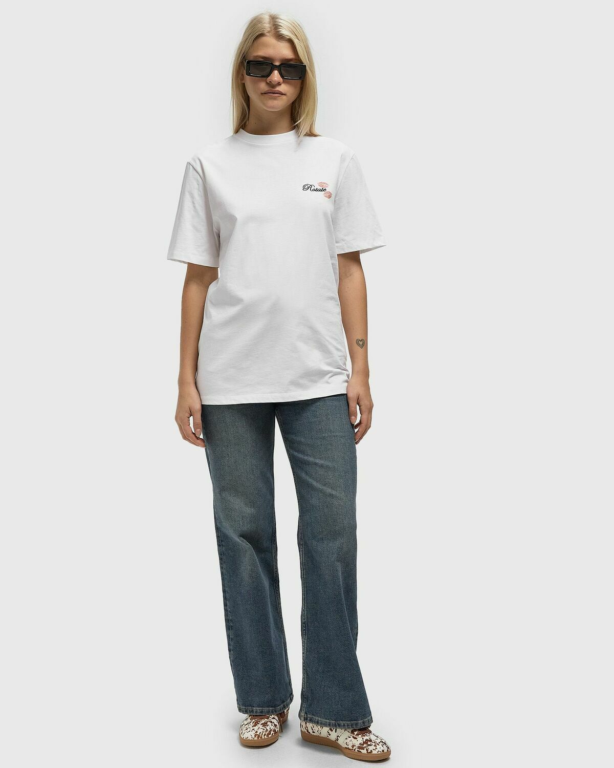 ROTATE Birger Christensen OVERSIZED TEE White Womens Shortsleefe