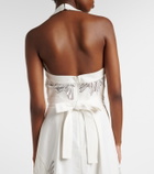 Elie Saab Embroidered halterneck cocktail dress