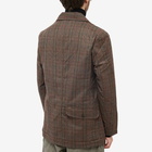 Universal Works Men's Tweed Long Bakers Jacket in Brown