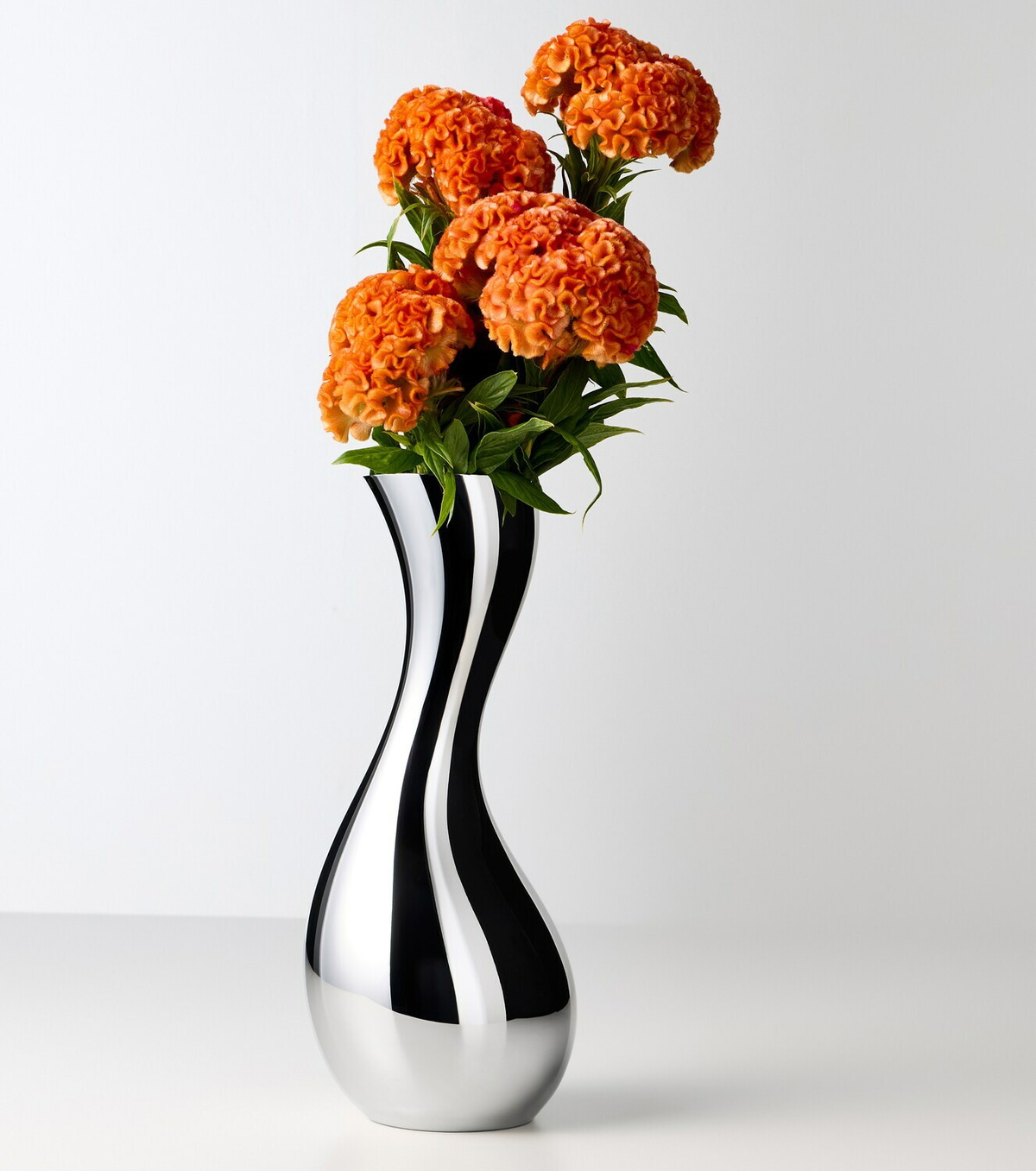 Georg Jensen Cobra Large stainless steel vase by Constantin Wortmann