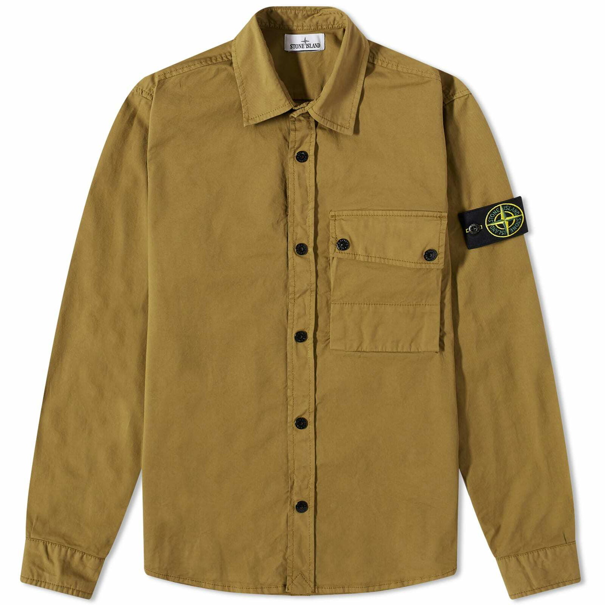 Stone Island Men's Supima Cotton Twill Stretch-TC Button Overshirt