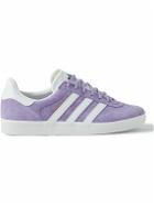 adidas Originals - Gazelle 85 Leather-Trimmed Suede Sneakers - Purple