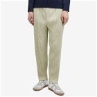 Homme Plissé Issey Miyake Men's Pleated Compleat Trousers in Olive Grey