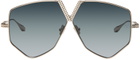 Valentino Garavani Gold V-Hexagon Sunglasses