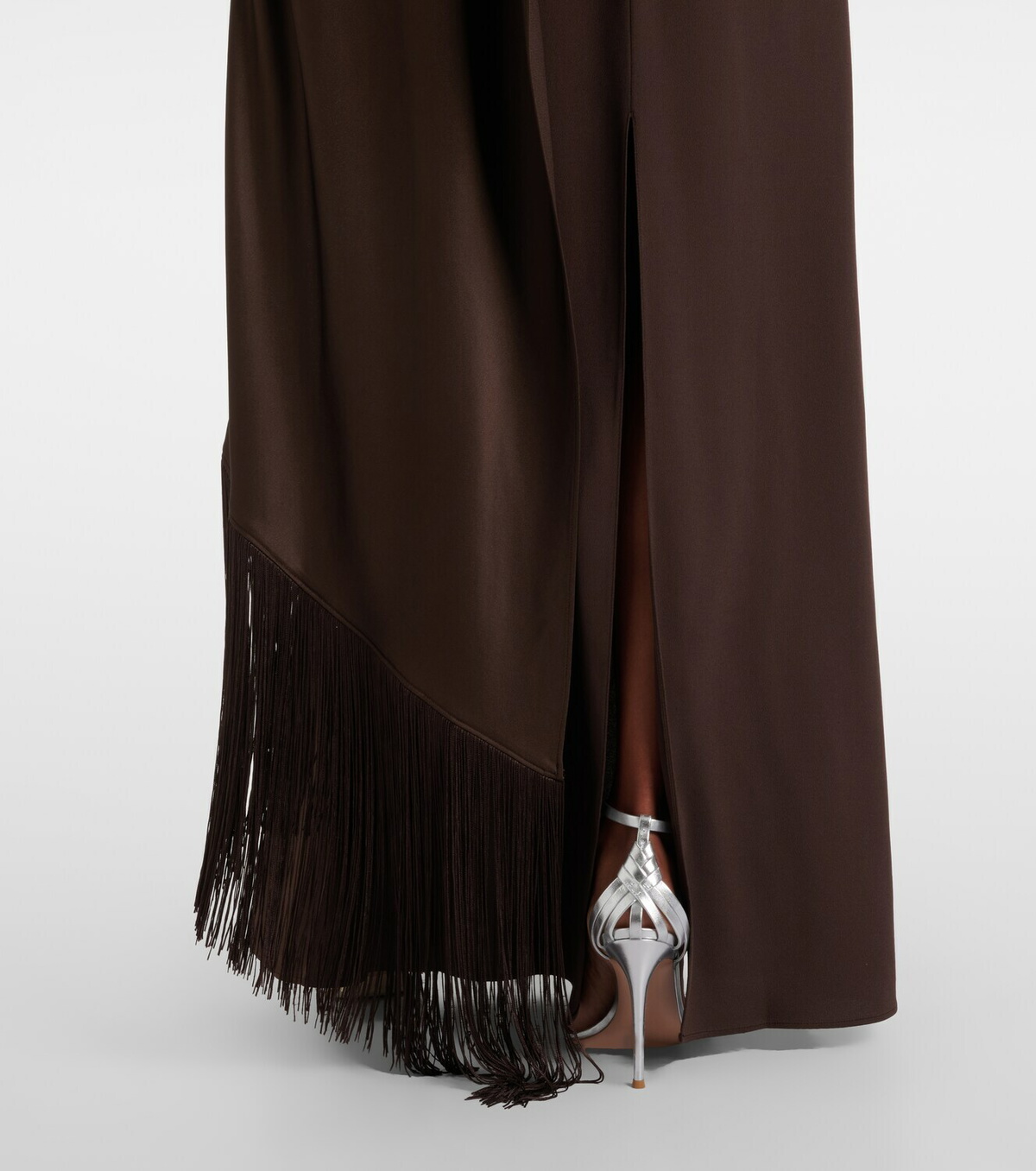 Taller Marmo Mounia caped crêpe cady gown