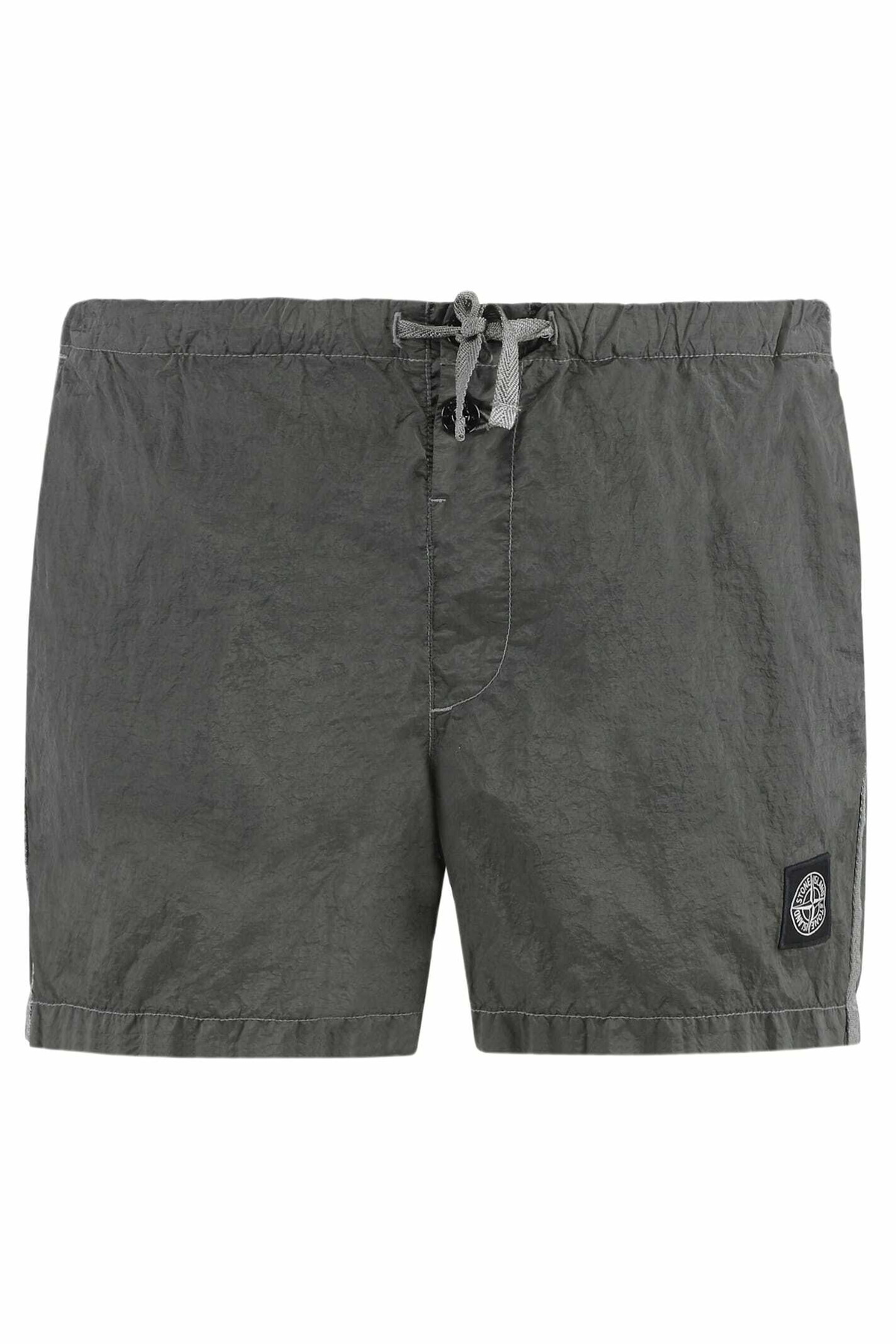 Stone Island - Straight-Leg Mid-Length Logo-Appliquéd Nylon Metal