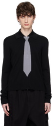 SPENCER BADU Black Knitted Uniform Polo