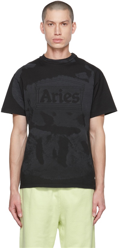 Photo: Aries Black Lasered Mega Temple T-Shirt
