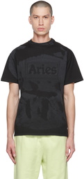 Aries Black Lasered Mega Temple T-Shirt