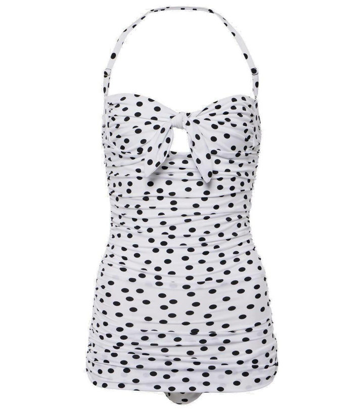 Photo: Dolce&Gabbana Polka-dot halterneck swimsuit