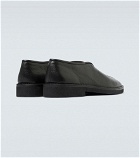 Lemaire - Grained leather slip-on shoes