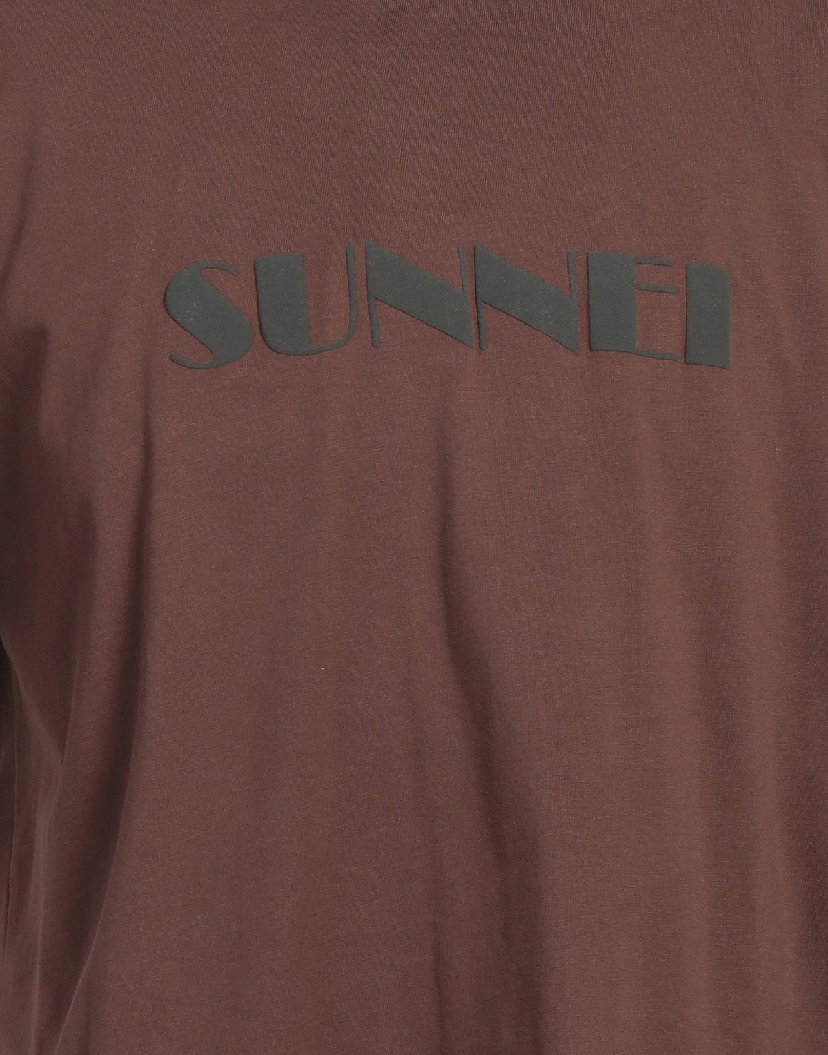 Sunnei Mens T-shirt Chocolate in Brown