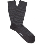 Missoni - Crochet-Knit Cotton-Blend Socks - Men - Gray