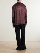 Maison Margiela - Paisley-Print Satin Shirt - Burgundy