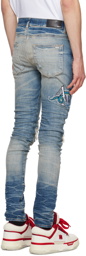 AMIRI Blue MX1 Embroidered Jeans