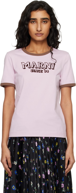 Photo: Marni Pink Flock Print Jersey T-shirt