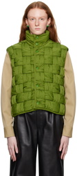 Bottega Veneta Green Intreccio Vest