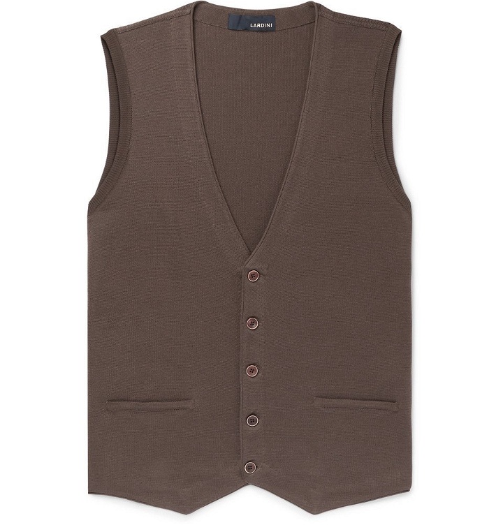 Photo: Lardini - Cotton Sweater Vest - Men - Brown