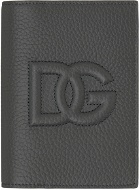 Dolce&Gabbana Gray Embossed Passport Holder