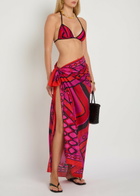 Pucci Printed Cotton Sarong - Pink - One Size
