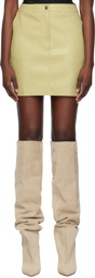 Nanushka Yellow Miray Vegan Leather Miniskirt