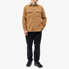 Norse Projects Men's Silas Textured Cotton Wool Overshirt in Camel