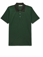 Canali - Cotton-Piqué Polo Shirt - Green