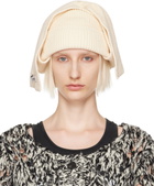 OPEN YY Off-White Scarf Beanie