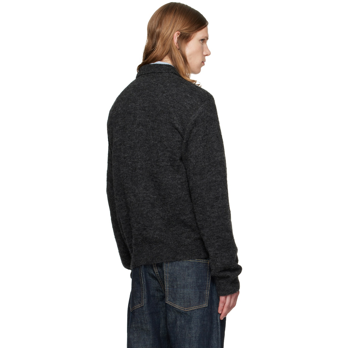 OUR LEGACY Black Evening Polo Cardigan
