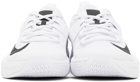 Nike White & Black NikeCourt Vapor Lite Sneakers