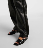 Loewe Leather straight pants