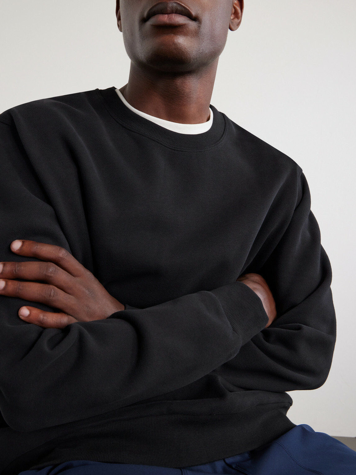 Lululemon - Steady State Crew Cotton-Blend Jersey Sweatshirt - Black