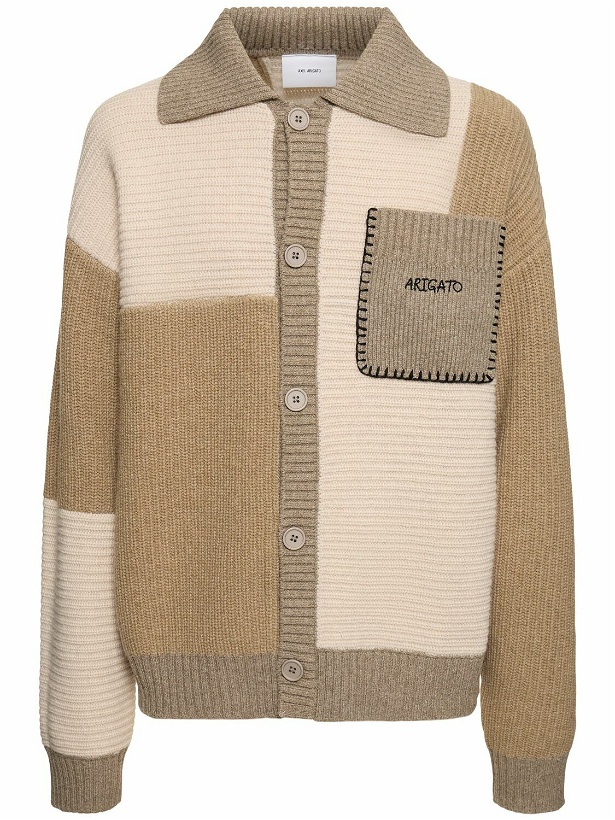 Photo: AXEL ARIGATO Franco Patchwork Wool Blend Sweater