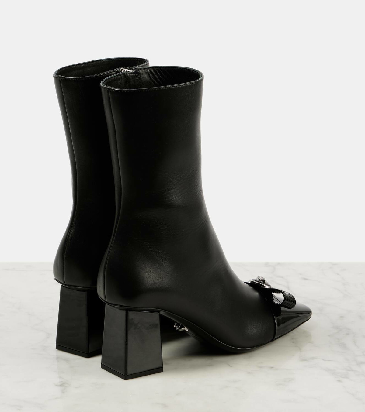 Versace Gianni Ribbon 70 leather ankle boots Versace