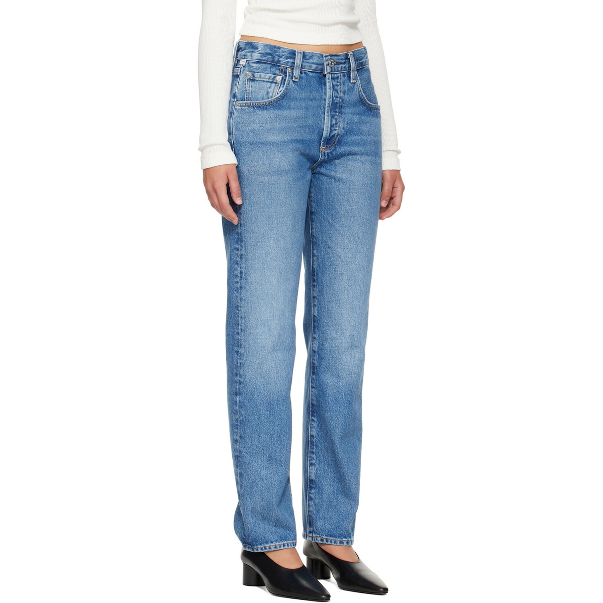 Citizens of Humanity Blue 90s High Rise Straight Jeans